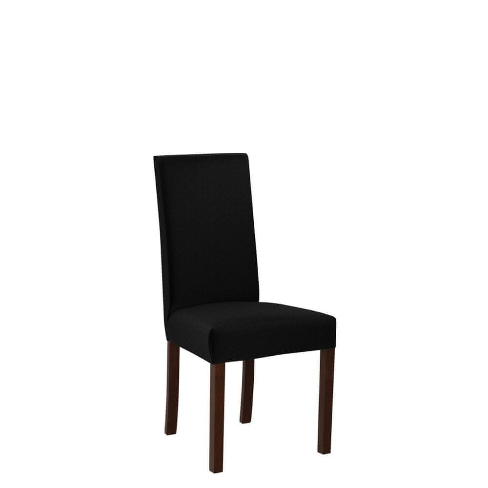 Veneti Jedálenská čalúnená stolička ENELI 2 - orech / čierna